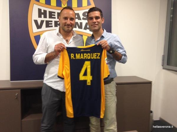 Así dieron la bienvenida en Twitter a Rafael Márquez. Foto: @HellasVeronaFC